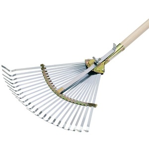 Râteau à feuilles professionnel galvanisé, largeur de travail 320-480 mm, sans manche, pour l'aménagement paysager et la terrasse - FLORA - Product Image 1