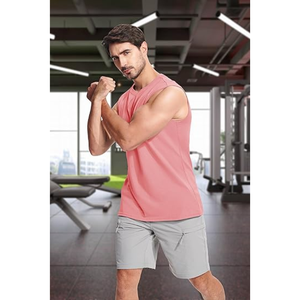 Haute qualité Gym Fitness débardeur hommes et femmes entraînement col rond vêtements sans manches pour la course-en vrac - Product Image 4