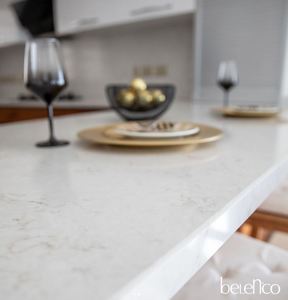 <b>Prime</b> Core Calacatta Quartz Natural Stone Countertops | Custom Contemporary Kitchen Hotel Vanity Tops Fire Resistant - Product Image 1