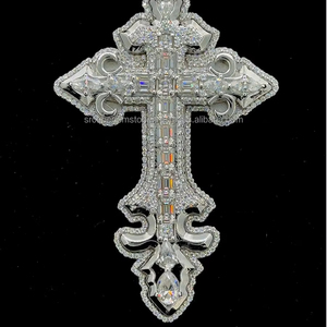 เครื่องประดับฮิปฮอป925จี้เพชรแบบสั่งทำสำหรับผู้ชายจี้เงิน VVS เพชรโมอิสซาไนท์จี้ไขว้ - Product Image 1