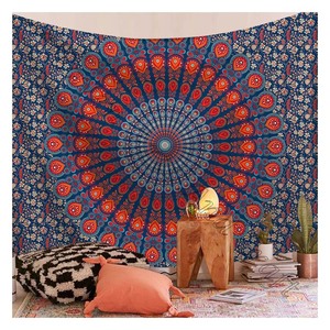Tapiz de Mandala psicodélico para colgar en la pared, manta tejida con estampado personalizado, tapiz grande bohemio - Product Image 3