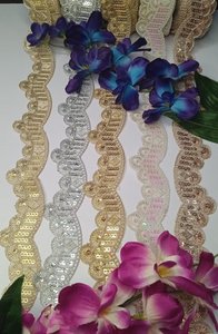 Delicate Cotton Embroidered Lace <b>Trim</b> for Sewing & Decoration Soft Tulle Mesh Embroidery Lace <b>Fabric</b> Multiple Colors - Product Image 6