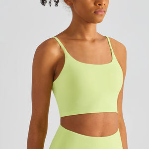 Offre Spéciale femmes Yoga vêtements de sport Gym haut court une épaule culture soutien-gorge de sport bretelles réglables vêtements de Fitness soutien-gorge de sport - Product Image 4