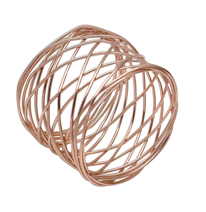 Porte-serviettes en cuivre de haute qualité pour centres de table de mariage Célébration du festival Anneaux de serviette en métal de Noël à un coût incroyable - Product Image 2