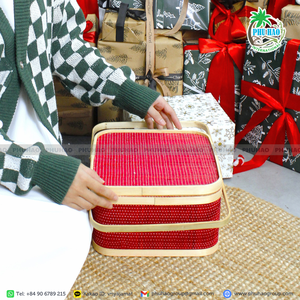 ตะกร้าของขวัญไม้ไผ่เป็นมิตรกับสิ่งแวดล้อมสินค้าขายดี: เสน่ห์ธรรมชาติสำหรับทุกๆการเฉลิมฉลองที่มีคุณภาพสูง - Product Image 2