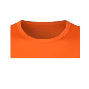Camiseta de Manga Corta Casual para Hombre, Talla Grande, Color Naranja, 220 g/m², 100% Algodón Orgánico, Personalizable con Logotipo de Alta Calidad - Product Image 5