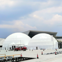 Dôme de glamping de 6 m avec toit en aluminium et verre, dôme géodésique en aluminium et verre, tentes géodésiques de Chine