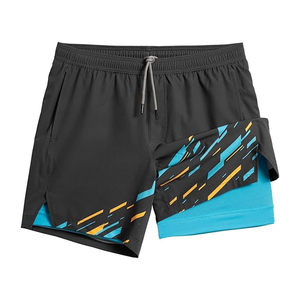 New 2 in 1 Running Training Sport <b>Shorts</b> Quick Dry with Side Pocket Gym Fitness Basketball Polyester Workout Track <b>Short</b> <b>for</b> <b>Men</b> - Product Image 6