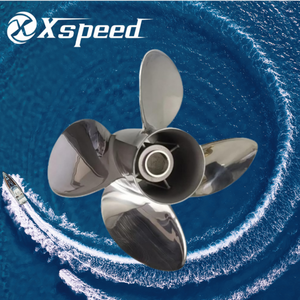 Hélice hors-bord de bateau en acier inoxydable à 4 pales Rotation L/R spéciale pour la mer profonde en acier inoxydable - Product Image 1