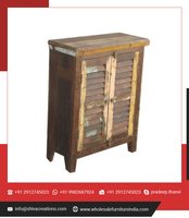 Meubles de salon et de salle de bain modernes et antiques en bois massif indien recyclé de haute qualité, armoires à hauteur réglable avec volets, pour la maison