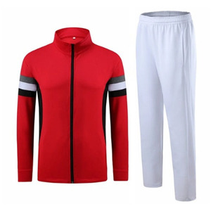 2024 conjuntos de chaqueta de fútbol para hombre con logotipo personalizado transpirable 100% algodón chándal nuevos uniformes de fútbol de club en blanco - Product Image 3