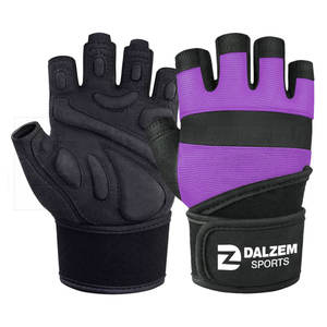 Gants d'entraînement de protection de paume d'haltérophilie Gym Fitness Logo personnalisé disponible Poignées d'haltérophilie Coussinets Gants à vendre - Product Image 1