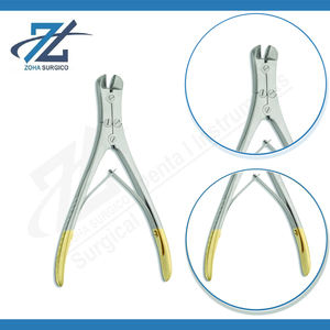 Cortador Lateral Manual con Mangos Dorados, Bordes de Carburo de Tungsteno y Mordazas Redondeadas para Cortar Alambres de Kirschner de 2.5mm, 230mm de Largo, Uso Médico Quirúrgico - Product Image 3