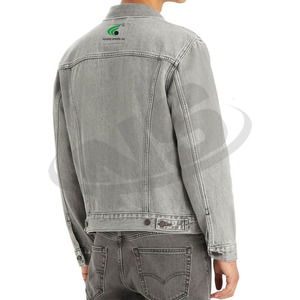 Chaqueta vaquera clásica teñida lisa de Color sólido para hombre, temporada de invierno, cómodas Chaquetas vaqueras informales de manga larga de algodón - Product Image 2