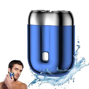 Mini rasoir électrique portable pour homme, étanche IPX7, tondeuse à barbe multifonctionnelle à double lame - Product Image 1