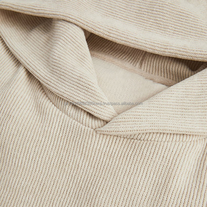 Sweat-shirt oversize en molleton uni de haute qualité 100% coton lourd, vêtements de rue d'hiver pour hommes, broderie respirante rapide - Product Image 3