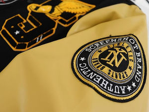 Chaqueta Letterman con Logotipo Personalizado de Ropa Urbana, Chaqueta de Graffiti de Alta Calidad OEM para Hombre, Chaquetas de Béisbol para Hombre - Product Image 4