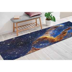Alfombra Pilares de la Creación: Alfombra estampada con vista del telescopio James Webb de la NASA, con superficie suave. - Product Image 4