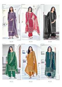 Nouvelle tenue de créateur fantaisie haute sur demande Heavy Premium Organza Salwar Suit & Dupatta With Embroidery Work Indian Exportator - Product Image 5