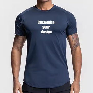 OEM séchage rapide surdimensionné Muscle Fitness hommes Gym t-shirts haute qualité été hommes en relief t-shirts avec logo et design personnalisés - Product Image 1