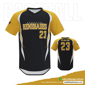 Deesha Wears Camiseta de Béisbol con Cuello en V, Impresión Personalizada, Transpirable, de Secado Rápido, 100% Poliéster, Ropa Deportiva Cómoda y Duradera para Equipos - Product Image 5