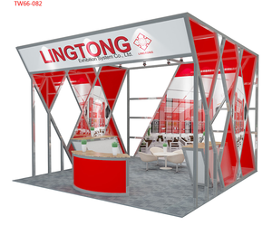 Hiện đại 20 * 20ft căng thẳng vải hiển thị triển lãm lớn đứng phương tiện truyền thông sự kiện phông nền nhỏ gọn hình ảnh triển lãm thương mại gian hàng - Product Image 5