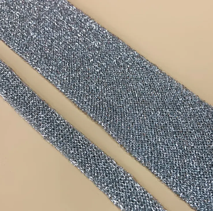 Cinta de punto personalizada, tela estrecha de poliéster 100% con patrón de rayas y degradado para prendas deportivas - Product Image 4