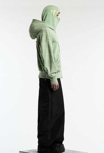 เสื้อฮู้ดดี้ผ้าฝ้าย 100% คุณภาพสูง สกรีนโลโก้ตามสั่ง แบบมีฮู้ดสองชั้น ซิปเต็มตัว สำหรับผู้ชาย แบบกันหนาว - Product Image 6