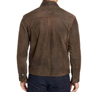 Veste tendance en cuir pour hommes, motards, vélo à séchage rapide, respirant, col montant, vestes en cuir de moto, vente en gros OEM - Product Image 2