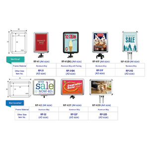 Article certifié Taille et options de couleur personnalisables Porte-affiche anodisé en alliage d'aluminium pour les avis gouvernementaux ou publics - Product Image 3