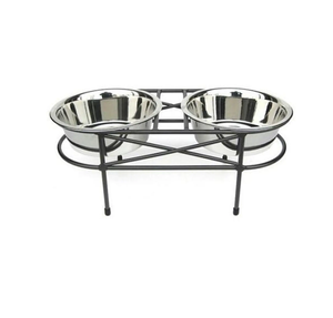 Excelente calidad, soporte para cuenco para perros de acero inoxidable, artesanía, precio barato, cuenco doble, comedero para perros y gatos, cuenco de metal para mascotas con soporte - Product Image 3