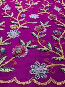 Nouvelle conception, dentelle brodée fantaisie de haute qualité, tissu en dentelle macramé, disponible à un prix abordable - Product Image 4