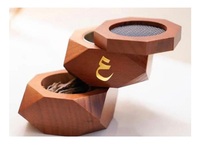 Brûleur à Bakhoor de style arabe pour la Saint-Valentin, support de bougie en bois et métal, décoration d'intérieur, laiton fait main multicolore EPCH