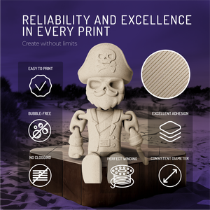 Filament PLA WINKLE 1,75 mm 1 kg Bois de pin et érable Filament d'imprimante 3D pour imprimantes Sensation de fibre de bois véritable 2 couleurs - Product Image 4