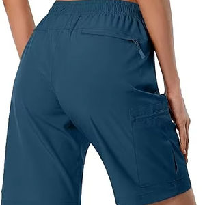 Pantalones Cortos Deportivos de Mujer 2025, Servicio OEM, Calidad Premium, 100% Algodón, con Botones, Color Personalizado, Cintura Elástica, Transpirables - Product Image 5