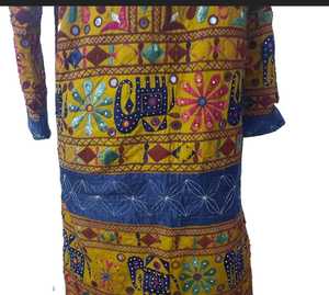 Abrigo largo Vintage para mujer, chaqueta Bohemia con cuentas totalmente a mano, 2022 - Product Image 3