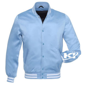 Abrigo deportivo cortavientos de invierno, chaqueta de béisbol de nailon de alta calidad, chaquetas universitarias informales de satén en blanco personalizadas de talla grande para hombre - Product Image 1