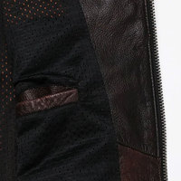 Chaleco de Cuero PU y Lona de Diseño Clásico Personalizado, Talla Grande para Hombre, Invierno, Impermeable, Resistente al Viento, Reversible, Estilo Urbano