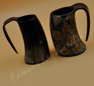 Cuerno de vaca/buey y Punta de cuerno de búfalo fabricación india negro marrón cuerno para beber - Product Image 2