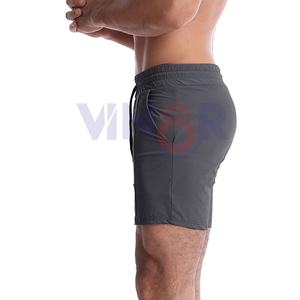 Short d'entraînement de gymnastique personnalisable pour hommes, vêtements de sport en toile à séchage rapide et à coupe ajustée avec motif solide, style décontracté pour la course à pied et le fitness - Product Image 2