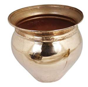Olla de Agua de Alta Calidad Hecha a Mano Estilo Indio, Lota de Cobre de Primera Calidad con Tapa de Cuero, Utensilio de Cocina, Exhibición de Encimera, Lota Grande - Product Image 1
