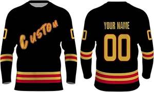 Uniforme de hockey sobre hielo unisex hecho a medida al por mayor uniforme de hockey sobre hielo transpirable de secado rápido a la venta - Product Image 3