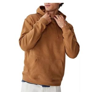 Venta al por mayor de alta calidad de los hombres de manga larga sudaderas 100% de algodón de lana con capucha ropa de invierno de diseño de impresión sólida - Product Image 2