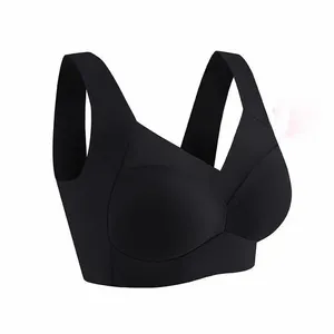 3 uds cómodo Bralette deportivo sin costuras de gran tamaño Sexy Chaleco de seda de hielo sin anillo de acero para evitar la flacidez sólido de talla grande - Product Image 3