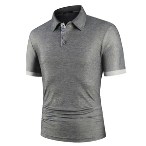 Men's <b>Red</b> Short Sleeve Cotton Pique for Shirt Solid Color Casual Breathable Knitted Vintage Eco-Friendly Front Logo Top - Product Image 5
