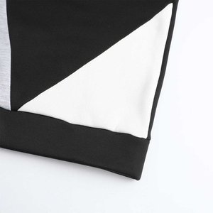 Men's M White Color Block <b>Polyester</b> <b>Hoodie</b> - Everyday Streetwear, Affordable Casual & Active Wear for Men - Product Image 2