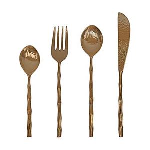 Stainless Steel Wedding Dinnerware Luxury <b>Gold</b> Plated Cutlery Set With <b>Gold</b> Plated Long handle design luxury flatware set - Product Image 6