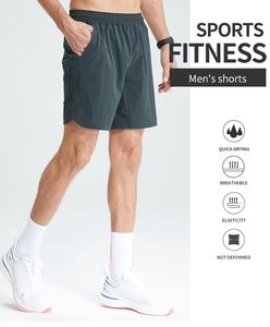 Pantalon de sport à séchage rapide pour hommes, short de sport respirant avec poches, style décontracté, teint uni, pour l'entraînement physique et les loisirs - Product Image 2