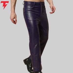 <b>Men</b> <b>Leather</b> <b>Pants</b> Soft <b>Leather</b> Slim Fit Casual Trousers Comfortable Durable Modern Stylish Everyday Wholesale Clothing - Product Image 6