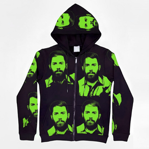 Sweat-shirts à capuche avec fermeture éclair intégrale de haute qualité, logo personnalisé, style streetwear d'hiver, fermeture éclair Asali-Hoodies pour hommes - Product Image 1